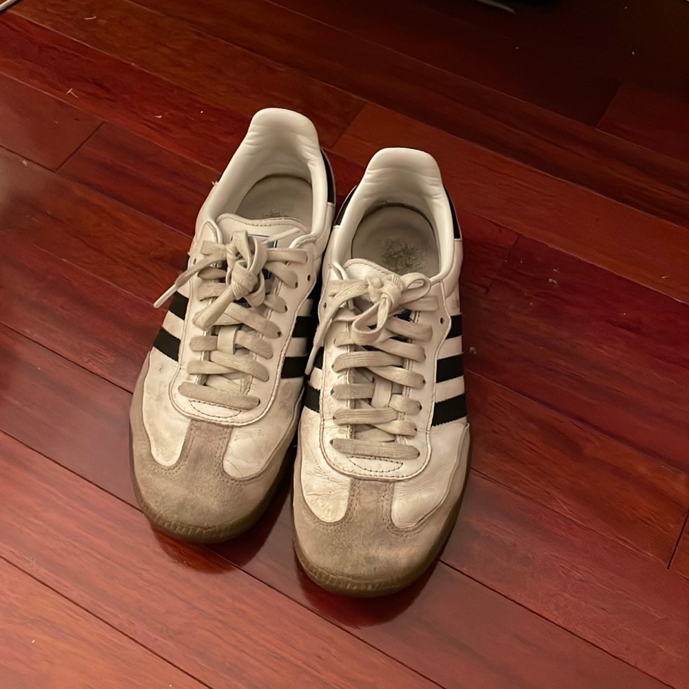 White adidas sambas